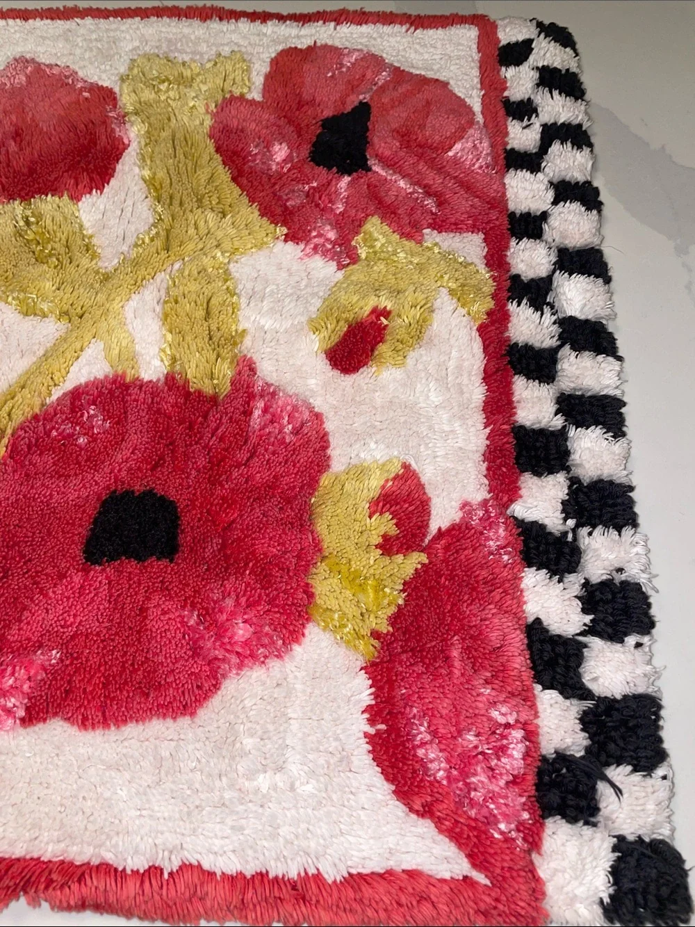 Mackenzie Childs Poppy Bath Rug 21x34”